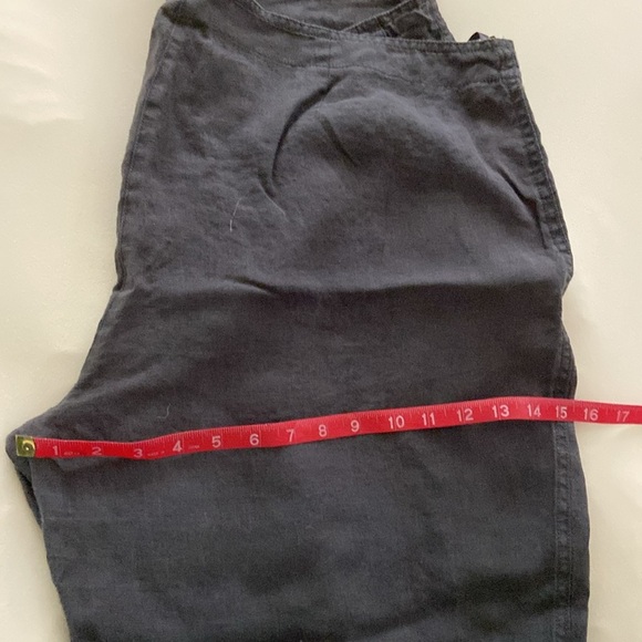 Eileen Fisher 100% Irish linen Pants, two pockets, zipper, drawstring, size XL - Picture 4 of 5